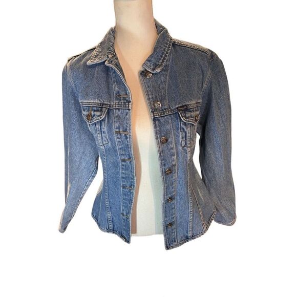 Vintage Faconnable Light Wash Western Denim Jacket - Picture 5 of 9